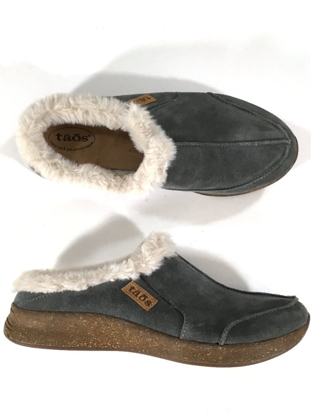 Taos Future Slip On Clogs Womens Size 8 Gray Suede FTR-14064